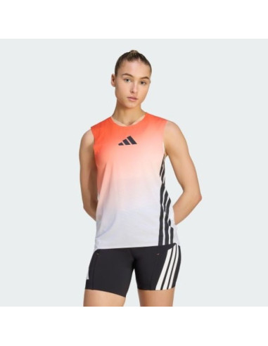 Koszulka do biegania damska adidas terrex xperior pro tank - white/semi impact orange rozmiar: s