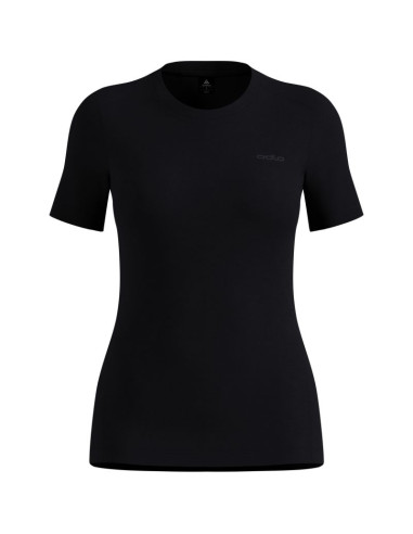 Koszulka termoaktywna damska odlo merino 200 bl top crew neck ss - black rozmiar: s