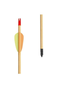 Strzały drewniane 29" poe lang black point (vd-002a-b3) - zestaw 5 szt 2