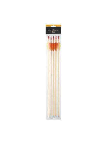 Strzały drewniane 29" poe lang black point (vd-002a-b3) - zestaw 5 szt
