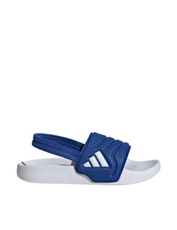 Klapki dla dzieci adidas adilette estrap 2.0 biało-niebieskie hq9196