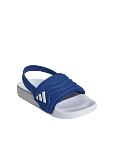 Klapki dla dzieci adidas adilette estrap 2.0 biało-niebieskie hq9196