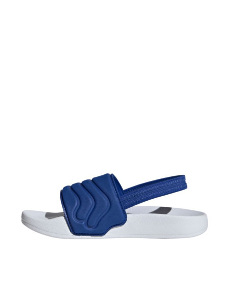 Klapki dla dzieci adidas adilette estrap 2.0 biało-niebieskie hq9196