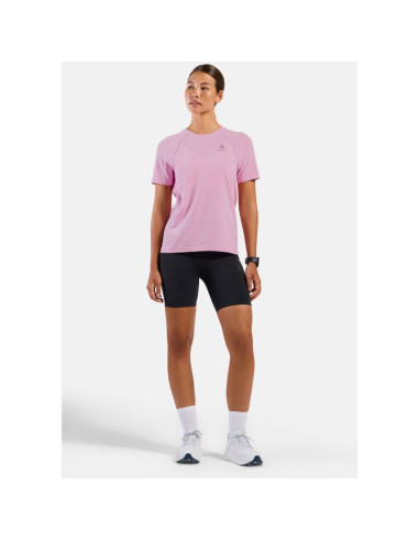 Koszulka damska odlo t-shirt crew neck s/s essential seamless różowa