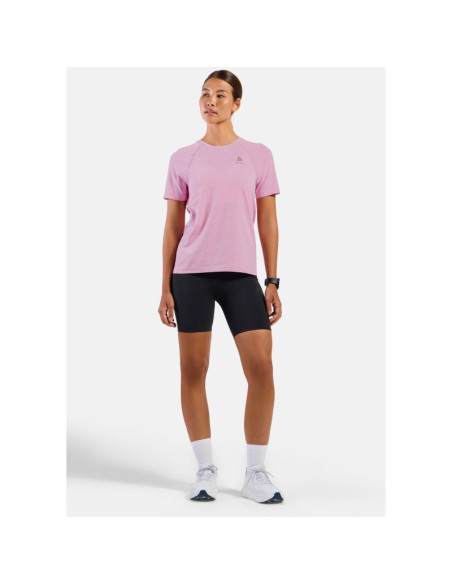 Koszulka damska odlo t-shirt crew neck s/s essential seamless różowa