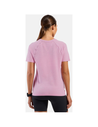 Koszulka damska odlo t-shirt crew neck s/s essential seamless różowa
