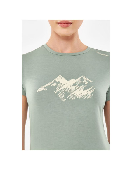 T-shirt damski viking lenta bamboo light lady zielony
