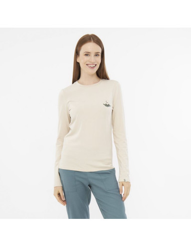 Longsleeve damski viking escalante lady bamboo beżowy