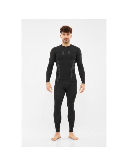 Bielizna męska viking eiger 2.0 longsleeve bamboo czarno-szara