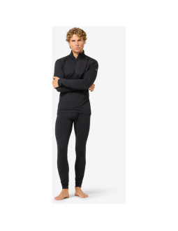 Longsleeve termoaktywny męski super.natural m sierra140 pocket zip 1/4 czarna
