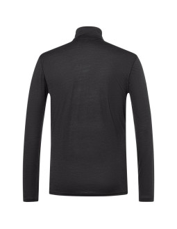 Longsleeve termoaktywny męski super.natural m sierra140 pocket zip 1/4 czarna 2