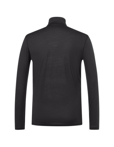 Longsleeve termoaktywny męski super.natural m sierra140 pocket zip 1/4 czarna