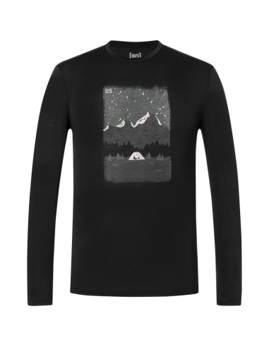 Longsleeve męski super.natural m outdoor nights ls czarny