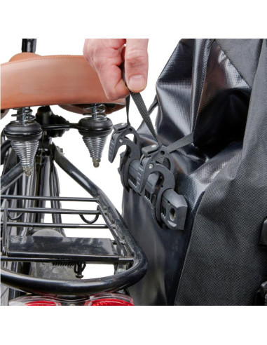 Sakwa torba rowerowa wodoszczelna tylnia na bagażnik czarna 14l dunlop