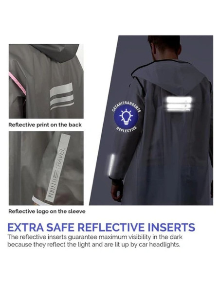 Perletti płaszcz damski trench przeciwdeszczowy biały z kapturem r. l