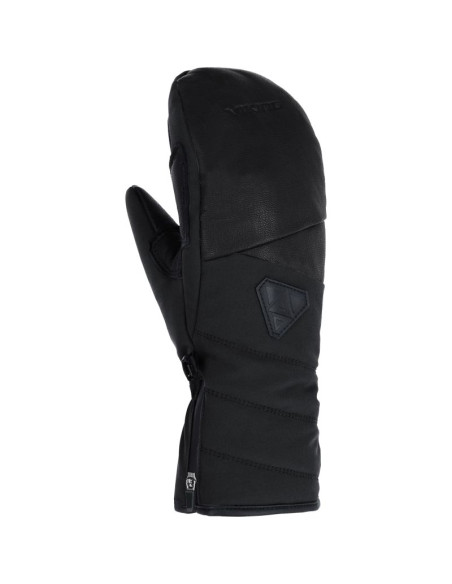 Rękawice narciarskie damskie viking norvika pro mitten ski lady czarne ze skórą