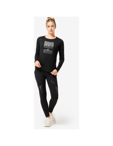 Longsleeve damski super.natural w outdoor night ls czarny