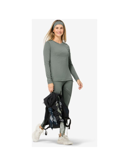 Longsleeve damski super.natural w bergglück ls zielony