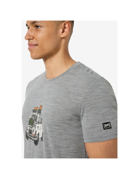 Koszulka męska super.natural m carski tee szara