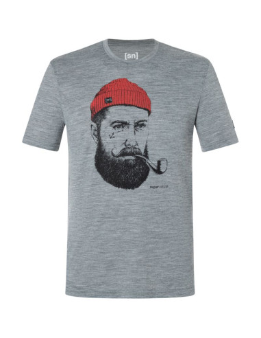 Koszulka z krótkim rękawem męska super.natural m sn sailor tee szara