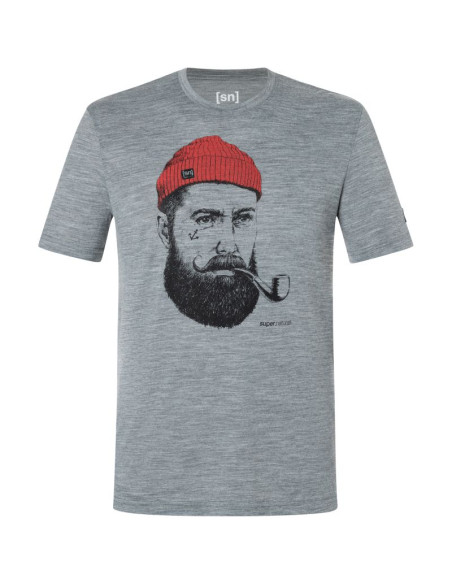 Koszulka z krótkim rękawem męska super.natural m sn sailor tee szara