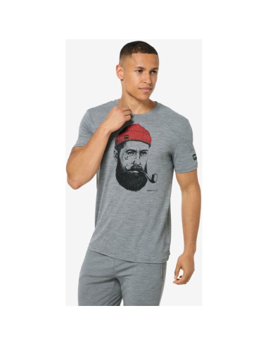 Koszulka z krótkim rękawem męska super.natural m sn sailor tee szara