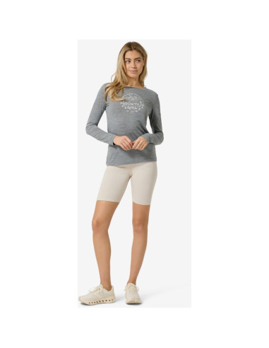 Koszulka termoaktywna z długim rękawem damska super.natural w mountain girl ls szara