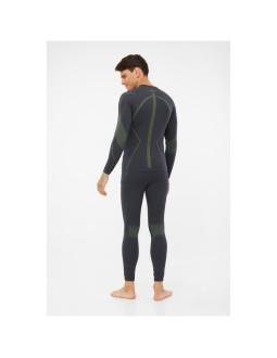 Bielizna termoaktywna viking base layer rocket set - dark grey/lime rozmiar: xl 2