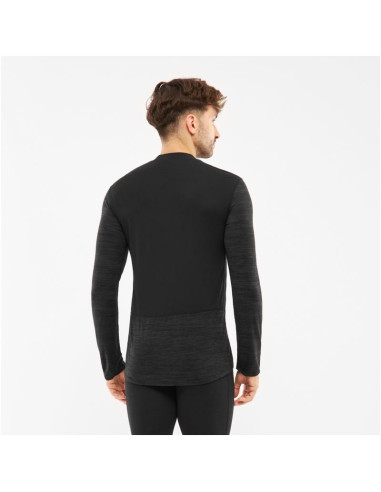 Bielizna męska viking novena man longsleeve merino czarna