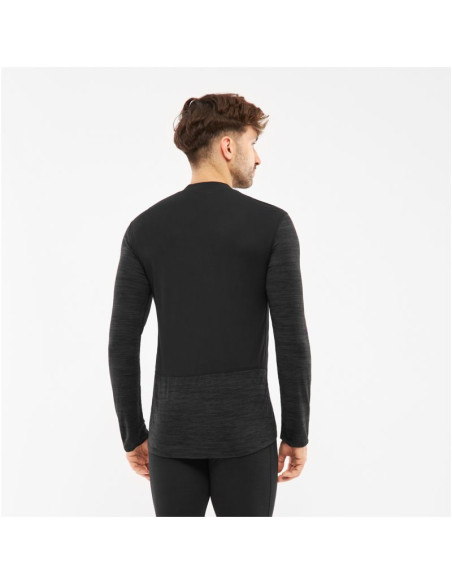 Bielizna męska viking novena man longsleeve merino czarna