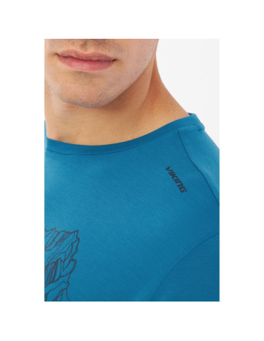T-shirt męski viking morain man bamboo niebieski