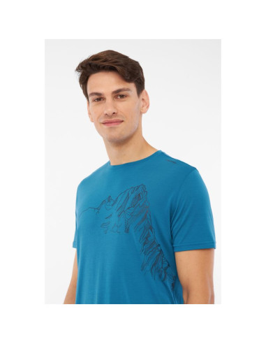 T-shirt męski viking morain man bamboo niebieski