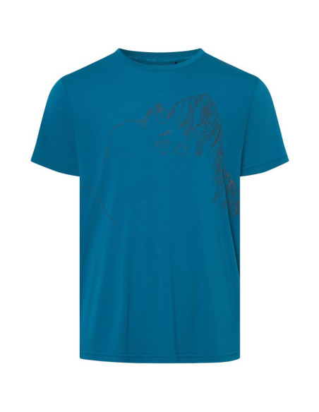 T-shirt męski viking morain man bamboo niebieski
