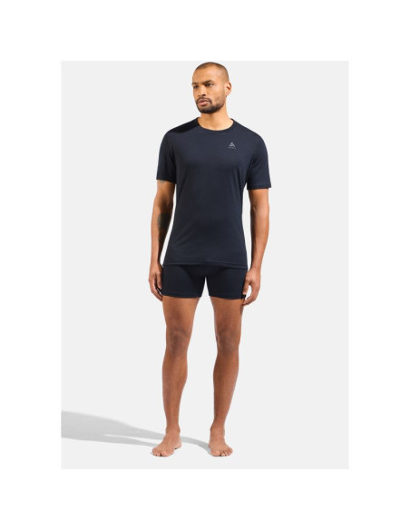 Koszulka termoaktywna z krótkim rękawem męska odlo merino 160 bl top crew neck s/s czarna