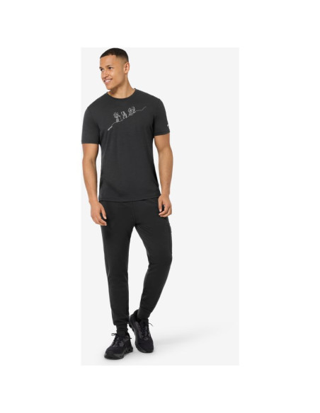 Koszulka z krótkim rękawem męska super.natural m hiking tee czarna