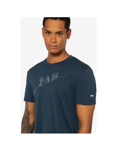 Koszulka z krótkim rękawem męska super.natural m hiking tee granatowa