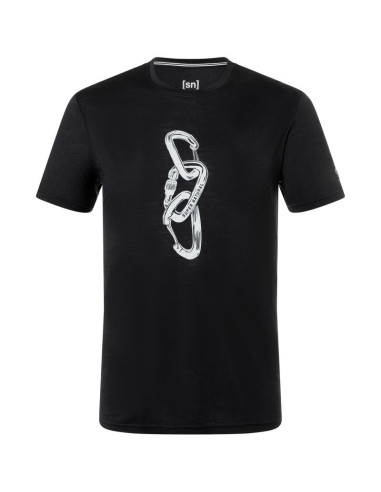 Koszulka z krótkim rękawem męska super.natural m carabineri tee czarna