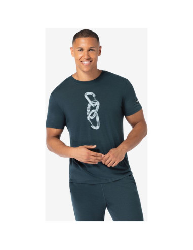 Koszulka z krótkim rękawem męska super.natural m carabineri tee granatowa