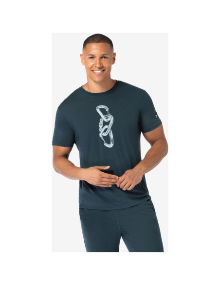 Koszulka z krótkim rękawem męska super.natural m carabineri tee granatowa
