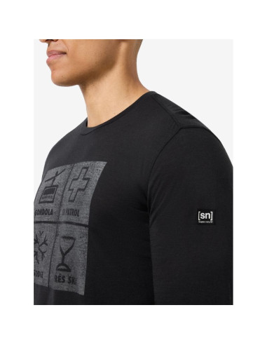 Longsleeve super.natural m swiss lodge ls czarny