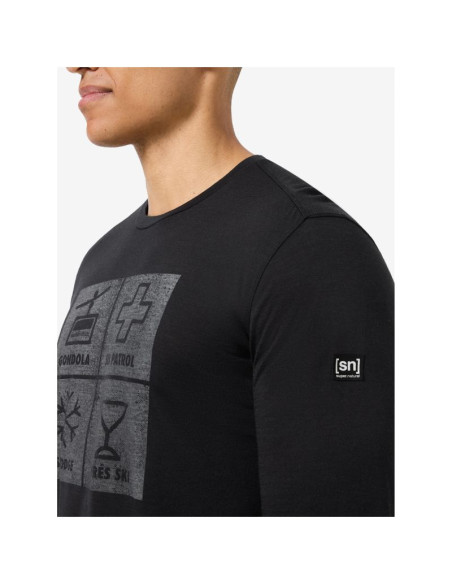 Longsleeve super.natural m swiss lodge ls czarny