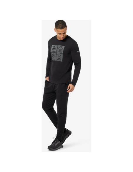 Longsleeve super.natural m swiss lodge ls czarny
