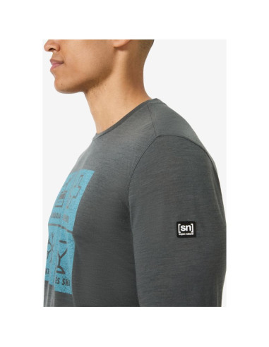 Longsleeve super.natural m swiss lodge ls szary