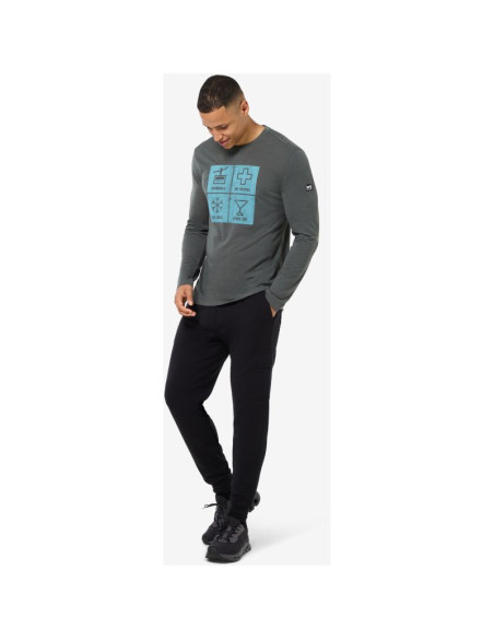 Longsleeve super.natural m swiss lodge ls szary