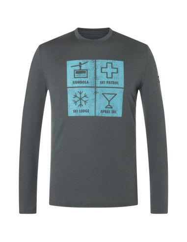 Longsleeve super.natural m swiss lodge ls szary