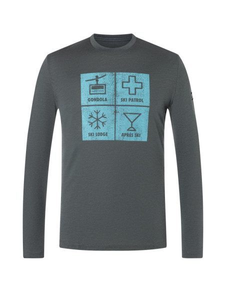 Longsleeve super.natural m swiss lodge ls szary