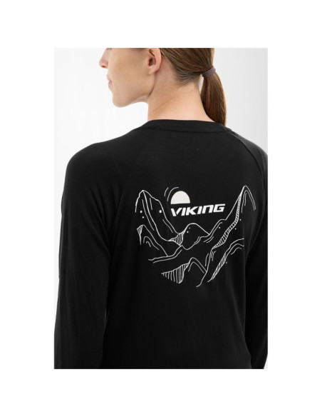 Longsleeve damski viking andali lady merino czarny