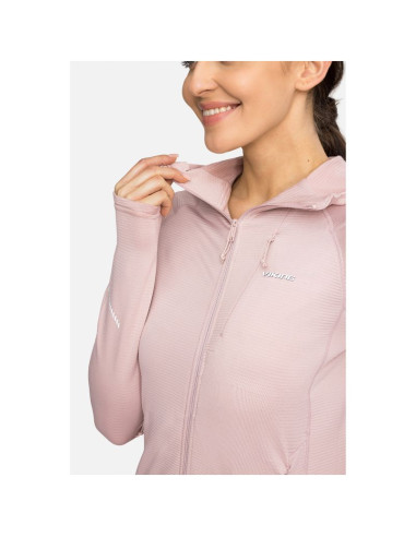 Bluza damska viking birger lady rozpinana z kapturem różowa