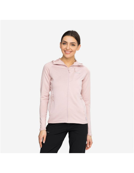 Bluza damska viking birger lady rozpinana z kapturem różowa