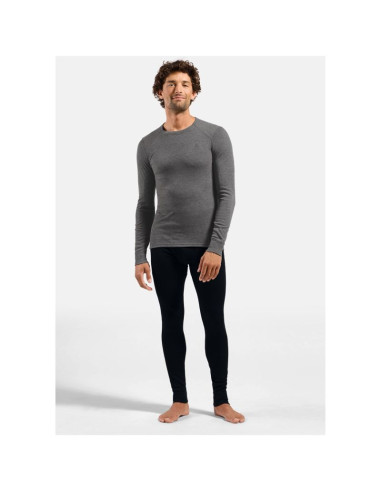Koszulka termoaktywna z długim rękawem męska odlo active warm bl top crew neck l/s szary